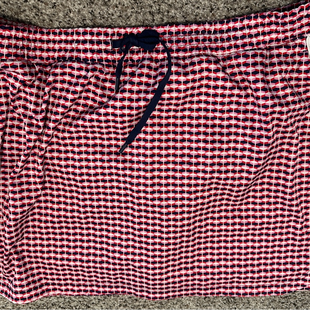 Lady Hagen Red and Blue Bubble Golf Skort